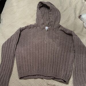 Pink Republic Taupe Hooded Sweater